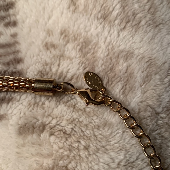 Gorgeous gold silver bronze Ali Khan NYC statement necklace - Picture 3 of 5